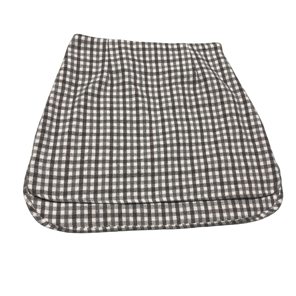 Sadie & Sage Black and White Gingham Mini Skirt